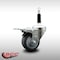 Service Caster 3'' SS Thermoplastic Rubber Swivel 7/8'' Expanding Stem Caster Total Lock Brake SCC-SSEXTTL20S314-TPRB-78 - alternate 2